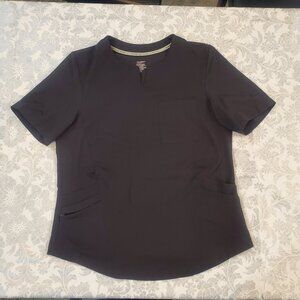 Vintage ClimateRight by Cuddl Duds Women's Scrub Top Medium Black